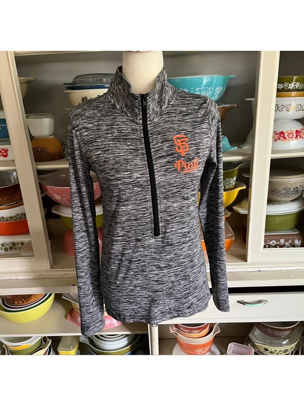 Pink Victoria's Secret MLB San Francisco Giants Half Zip Pullover - Size Small